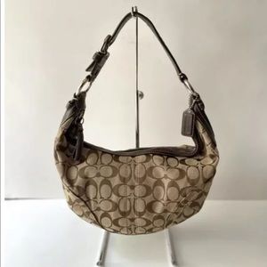Coach Signature Brown Hobo Shoulder Bag Pre owned